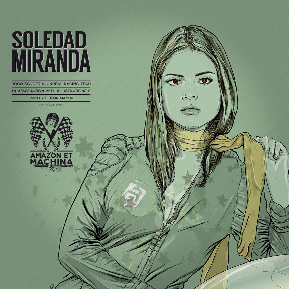 Soledad Miranda retrato. Amazon et Machina