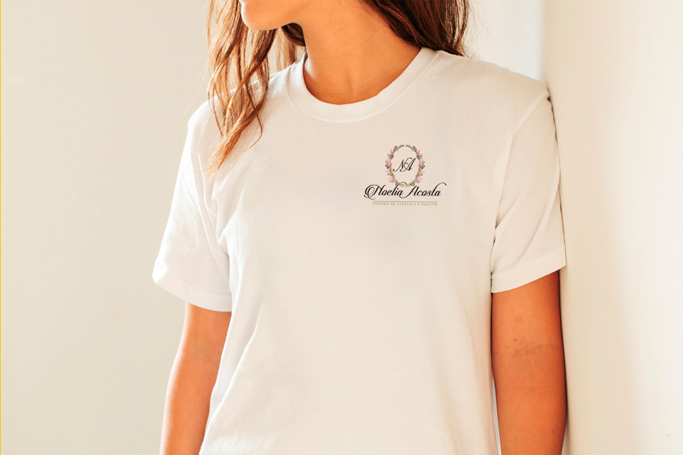 Diseño Identidad Visual Noelia Acosta. Camiseta.