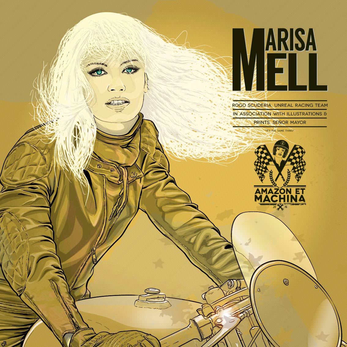 Marisa Mell. Retrato para la serie Amazon et Machina.