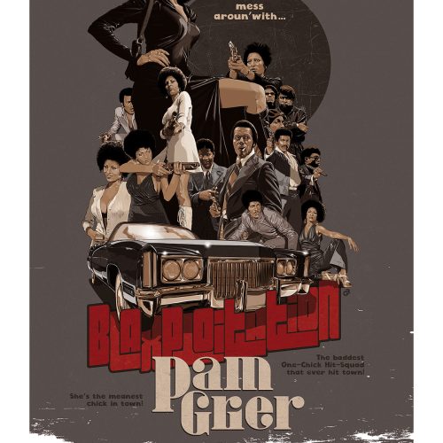 Pam Grier. Póster perteneciente a una serie de ilustraciones tituladas Blaxploitation Queens.